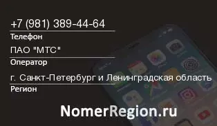 Кто звонил с 9813894464 - регион и оператор